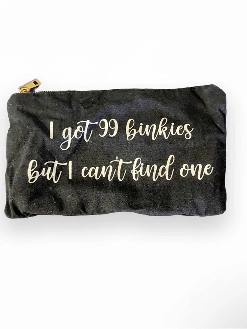 Black “99 Binkies” Pacifier Zipper Pouch